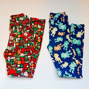 Lularoe Girls Holiday Leggings